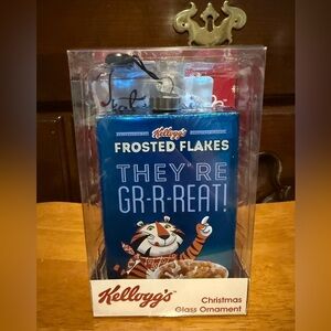 Kellogg’s Frosted Flakes™ Vintage Cereal Box Glass Ornament 5 Inches